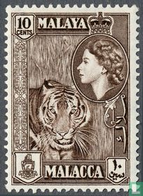 Queen Elizabeth II with national motives 