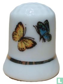 [Blauwe en gele vlinder]