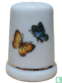 [Blauwe en gele vlinder]