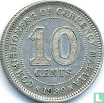 Malaya 10 cents 1939