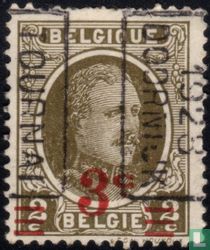 King Albert I, with overprint