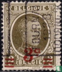 King Albert I, with overprint