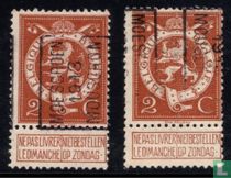 "MOESCROEN 1913 MOUSCRON" 2c A+B for sale