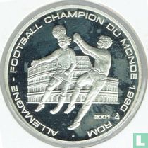 Congo-Brazzaville 1000 francs 2001 (PROOF) "1990 Football World Cup in Italy"