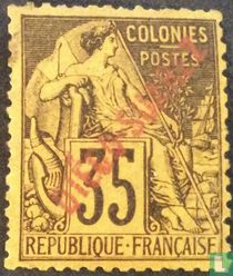 Type Dubois, with overprint red