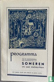 Programma van de feestelijkheden ter herdenking van Someren 650 jaar stadsrechten