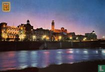 Lleida - Vista nocturna - Seu Antigua al fons