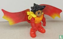 Drakentrziner met rode vleugels