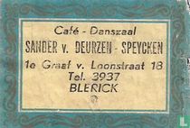 Café - Danszaal Sander v. Deurzen Speycken