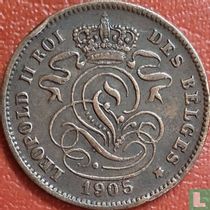 Belgium 2 centimes 1905 (FRA - misstrike)