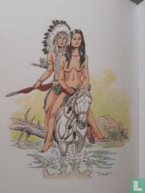 Indiens, homme et femme à cheval