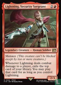 Lightning, Security Sergeant