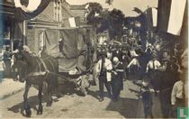 Wolvega, optocht voor het atelier van W. Adema.