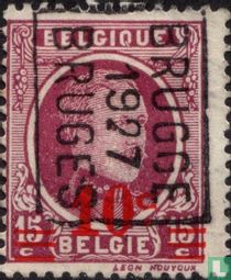 Roi Albert Ier, avec surcharge