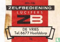Zelfbediening lucifers ZB De Vries