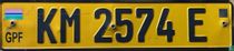 Nummernschild AUTO GAMBIA KM 2574 E