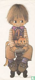 Kinderkaart jongen - kurkje - poes