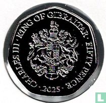 Gibraltar 50 pence 2025 "80ème anniversaire de la fin de la Seconde Guerre mondiale" acheter