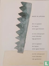Made in Lapland, gedicht J.A. Deelder uit 'Renaissance', beeld Klaas Gubbels, tekening 'Toen'