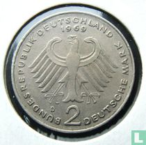 Duitsland 2 mark 1969 (D - Konrad Adenauer)