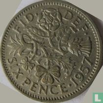Verenigd Koninkrijk 6 pence 1957