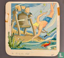 Studio Vandersteen - 1 Kleur blauw - De Rode Ridder - De verzonken Klok - 1968