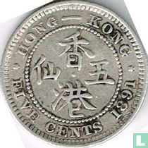 Hongkong 5 Cent 1891 (H)