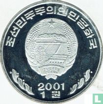 Corée du Nord 1 won 2001 (BE - aluminium) "First Both Korean States Summit since 1945"
