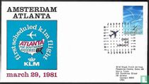 First KLM flight Amsterdam - Atlanta