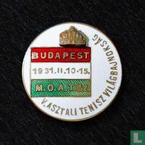 Budapest 1931.II.10-15. M.O.A.T.Sz. V. Asztalitenisz Világbajnokság