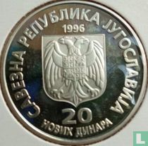 Yugoslavia 20 novih dinara 1996 (PROOF) "140th Anniversary of the Birth of Nikola Tesla"