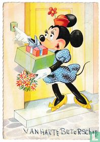 Minnie Mouse at the doorbell
