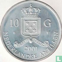 Antilles néerlandaises 10 gulden 2001 (BE) "Constantin I Solidus"
