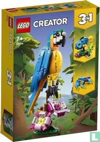 LEGO 31136 3in1 Exotische Papegaai - Kikker - Vis