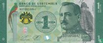 Guatemala 1 quetzal 100 jaar bank 