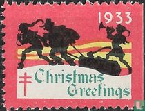 Christmas Greetings (kinderen trekken boomstam)