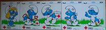Smurfen sticker Rode Kruis - volledige reeks