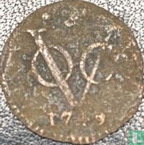 VOC ½ duit 1749