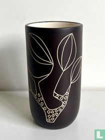 Vaas 705A bruin met decoratie