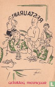 Drie militairen in restaurant (GN)