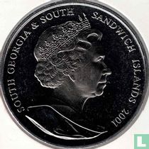 Géorgie du Sud et les îles Sandwich du Sud 2 pounds 2001 "Sir Ernest Henry Shackleton"