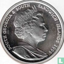 Géorgie du Sud et les îles Sandwich du Sud 2 pounds 2006 (BE - type 2) "80th Birthday of Queen Elizabeth II"