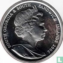 Géorgie du Sud et les îles Sandwich du Sud 2 pounds 2006 (BE - type 3) "80th Birthday of Queen Elizabeth II"