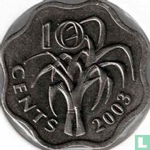 Swaziland 10 cent 2003