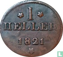 Francfort sur le Main 1 heller 1821 (type 2 - année en gras) acheter