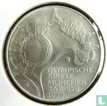 Allemagne 10 mark 1972 (F) "Summer Olympics in Munich - Munich olympic stadium"