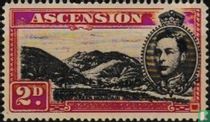 Koning George VI met landschap