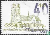 Grote kerk met opdruk