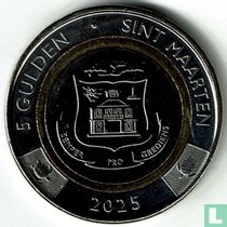 Saint Martin 5 gulden 2025 for sale