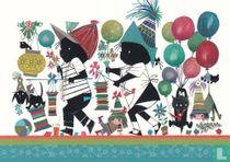 Kinderkaart Jip en Janneke - lampionoptocht 